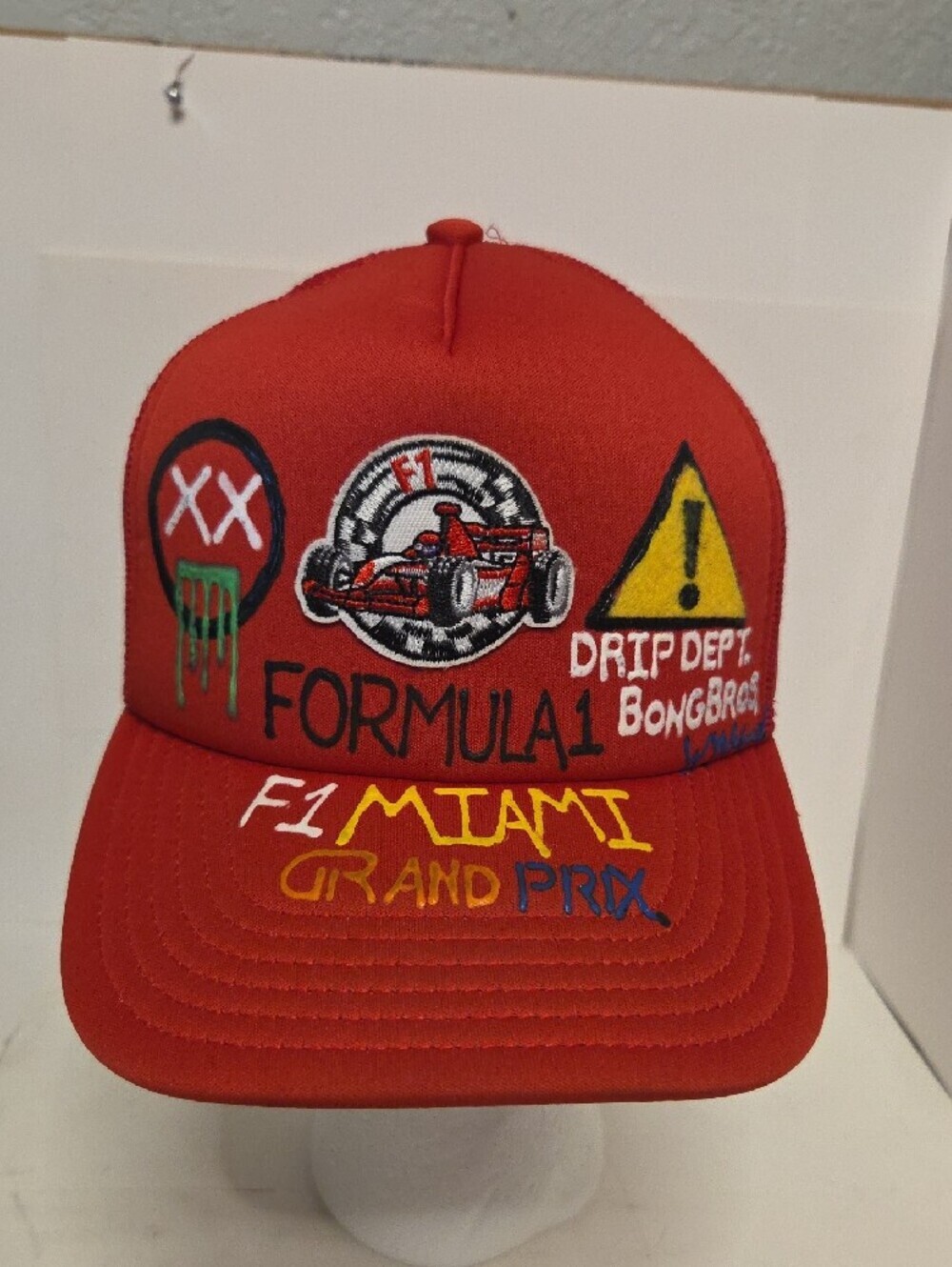 Red Formula 1 Embroidered Racing Cap - Unbranded - Picture 2 of 5